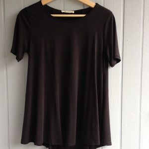 Silky swingy short-sleeve top